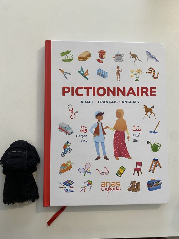 Pictionnaire arabe/francais/anglais (avec défaut tache de stylo sur couverture)