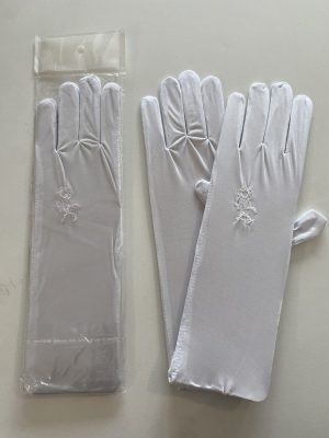 Gants fleuri blanc