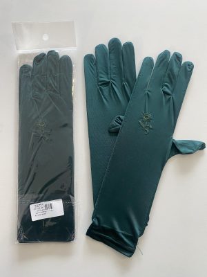 Gants fleuri émeraude