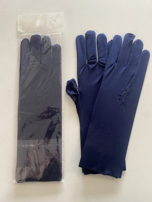 Gants fleuri marine